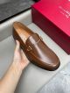 Ferragamo Man Brown Calfskin Business Leather Shoes 0428105 (7)_th.jpg
